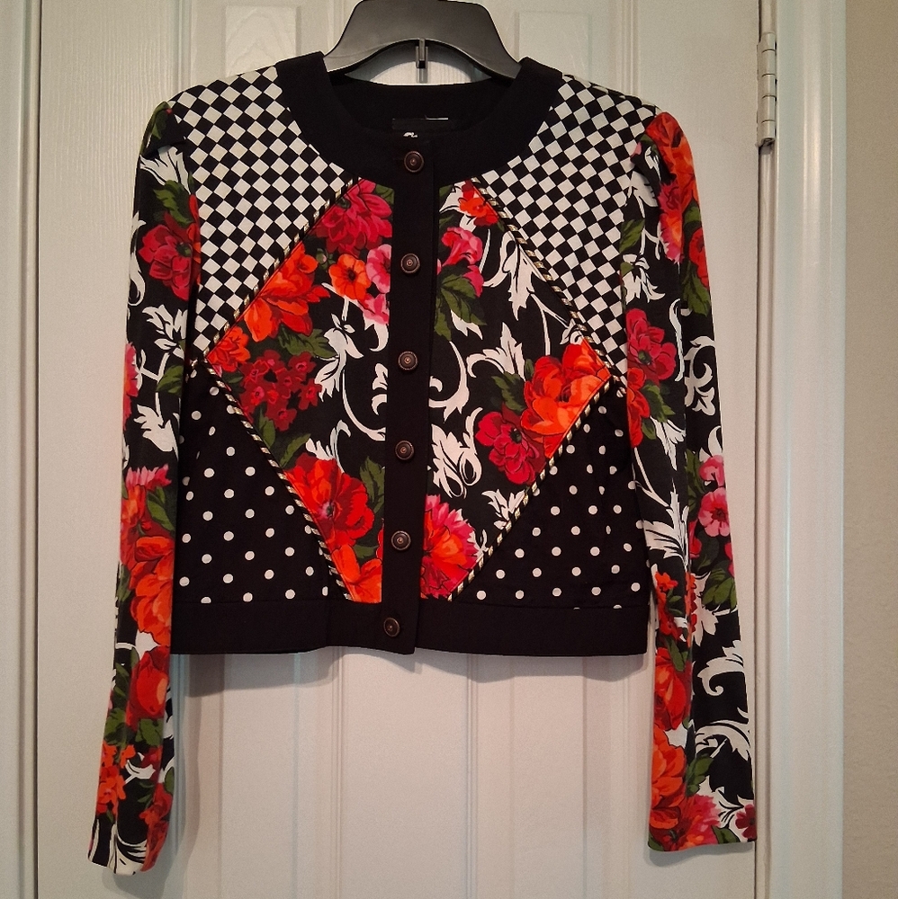 Floral and Checkered Women's Blazer